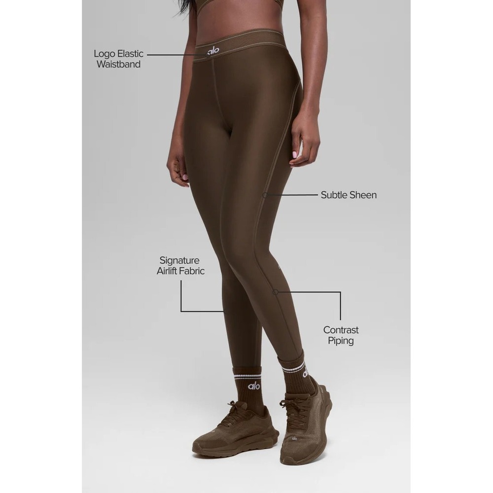Alo Yoga Airlift Suit Up Legging Women's XS Espresso High-Waist Compression Pant